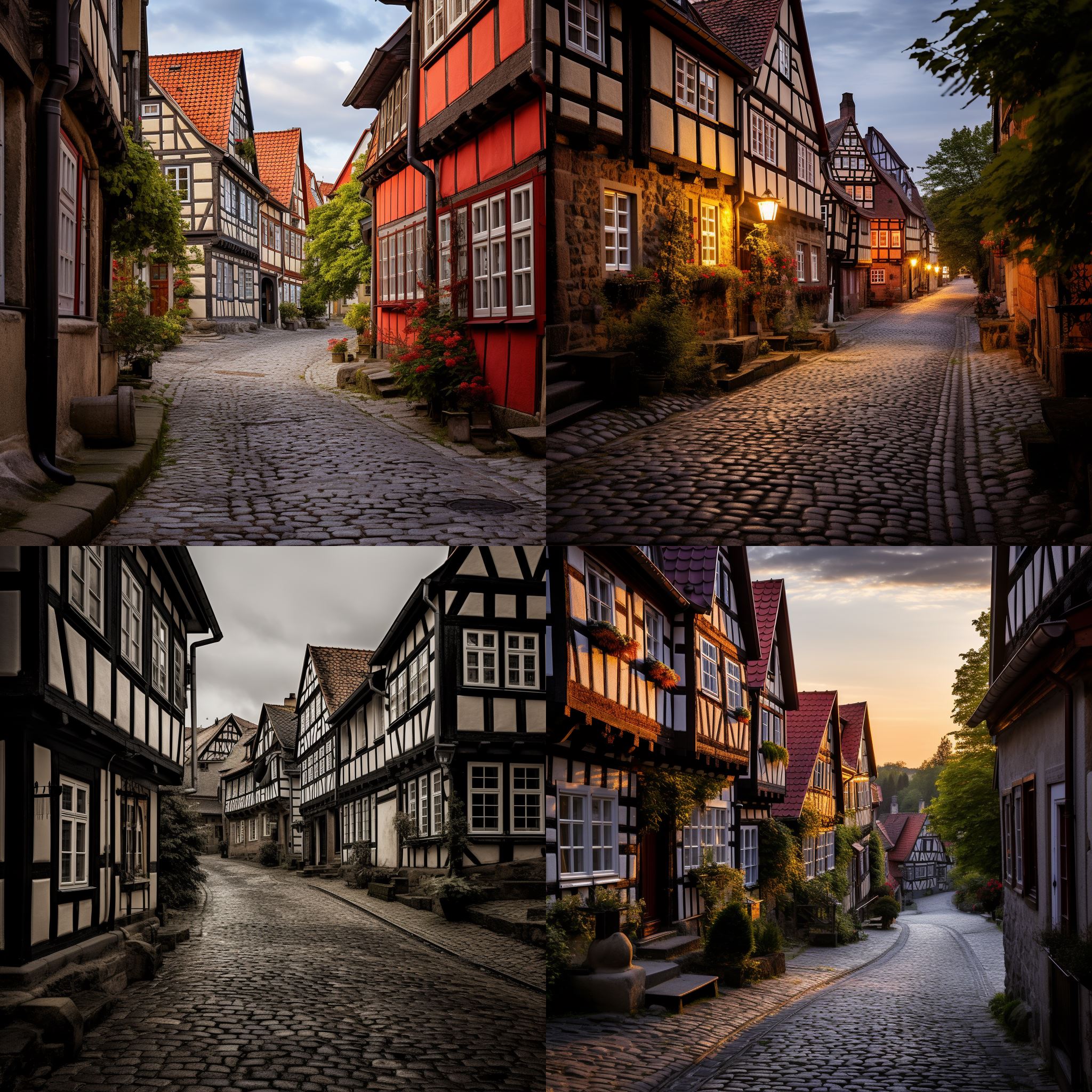 Maisons Fachwerk du XIXe siècle à Quedlinburg