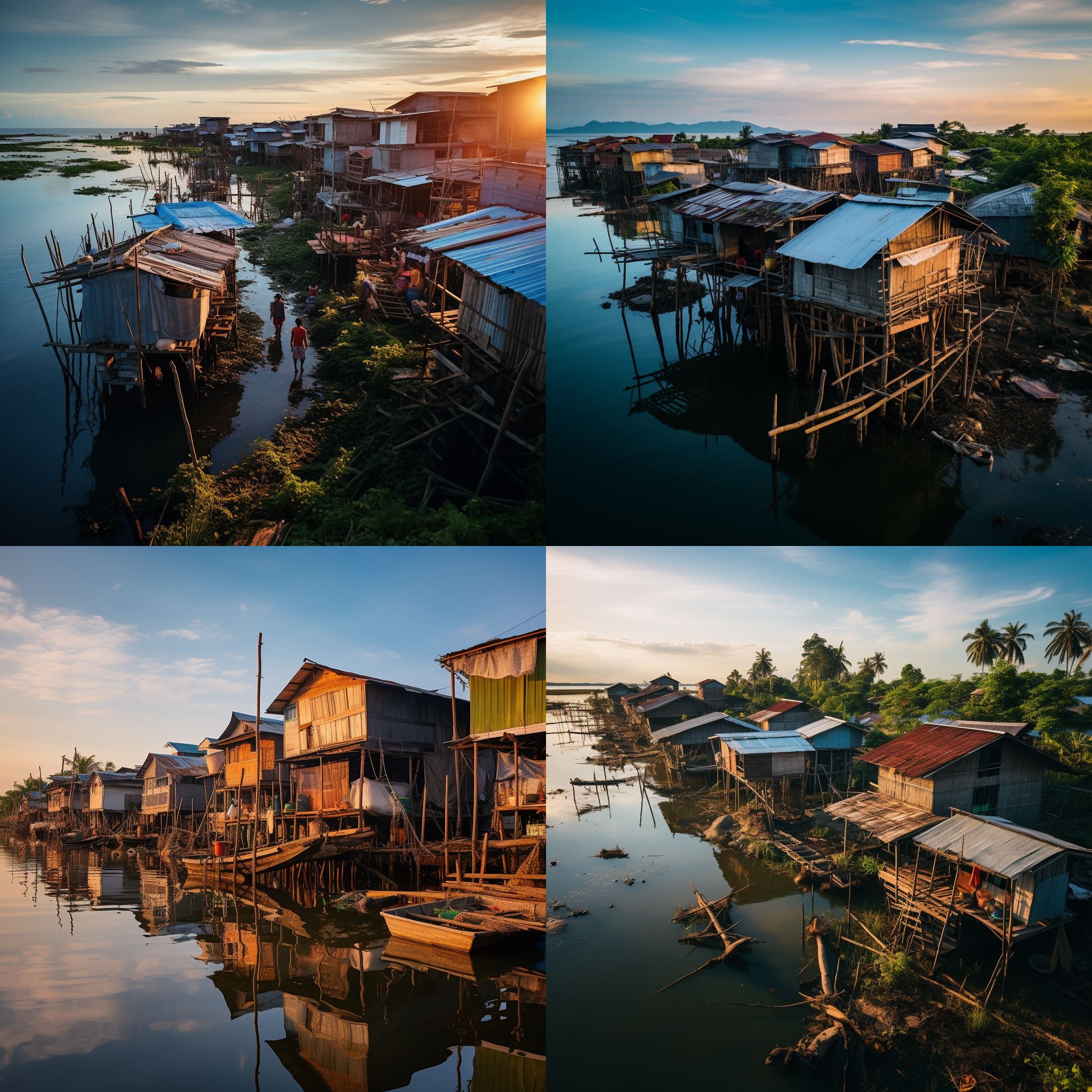 Maisons sur pilotis en bois